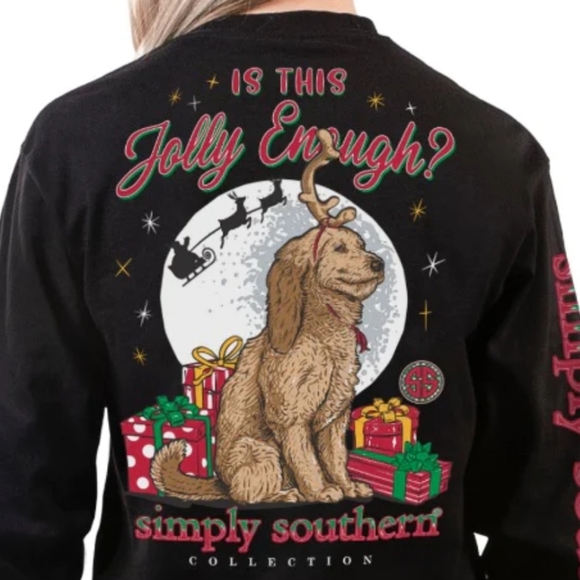 Simply Southern holiday long sleeve tee NWT Large - Picture 1 of 7